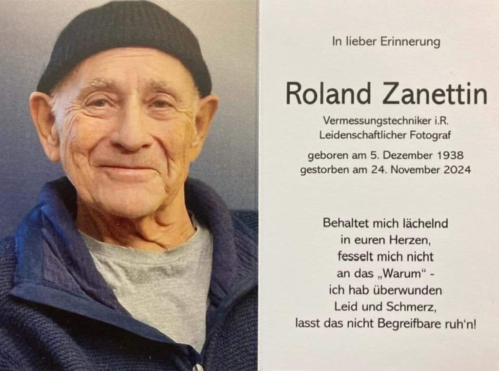 Nachruf Roland Zanettin